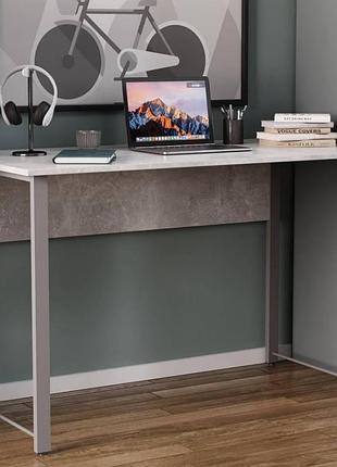 Письмовий стіл курт ferrum-decor 75x140x60 сірий металл дсп бетон 16 мм (frd-106629) – функціональний та стильний