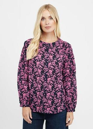 Вискозная блуза рубашка crew clothing lyla