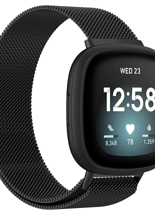 Міланський сітчастий ремінець primo для годинника fitbit versa 3 / fitbit sense - black l