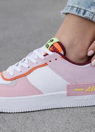 Кросівки жіночі nike air force 1 low shadow різнокольорові