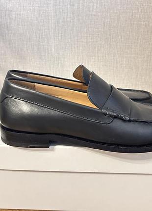 Туфлі чоловічі massimo dutti чорні шкіряні лофери