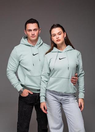Утеплена кофта худі nike унісекс м'ятна