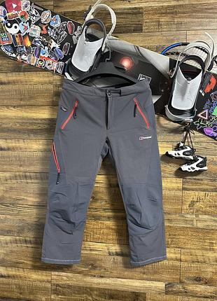 Чоловічі спортивні штани ghlas / baltoro / mount asgard berghaus softshell сірі