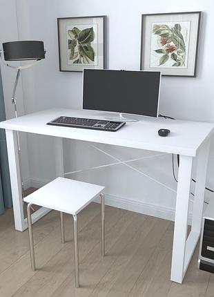 Письменный стол ferrum-decor драйв белый 750x1200x600: металлический каркас, дсп 32 мм (frd-103331)