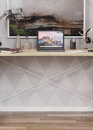 Письменный стол ferrum-decor коннект 75x120x600 белый дсп дуб сонома (frd-104210)