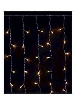 Гирлянда штора 320 led 3*1,5м белый теплый 1529-07 тм китай