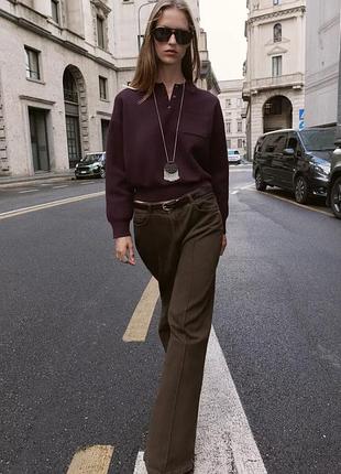 Светр поло жіночий zara бордовий розмір xl фірмовий