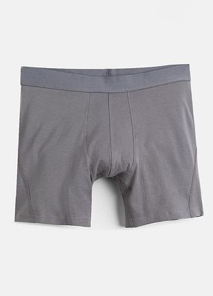 Трусы-боксеры однотонные для мужчины h&m 1070271-006 s серый