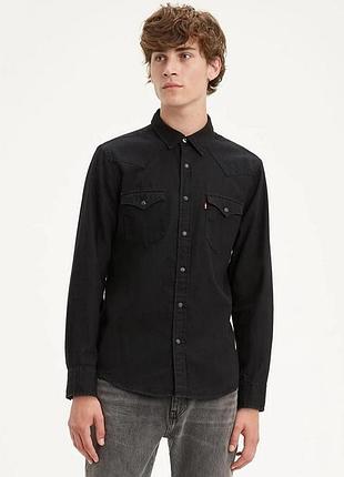 Мужская джинсовая рубашка levis, размер s 2