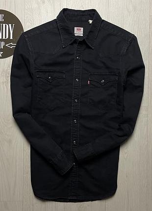 Мужская джинсовая рубашка levis, размер s