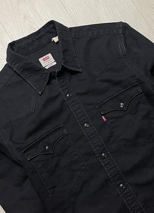 Мужская джинсовая рубашка levis, размер s 3