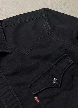 Мужская джинсовая рубашка levis, размер s 4