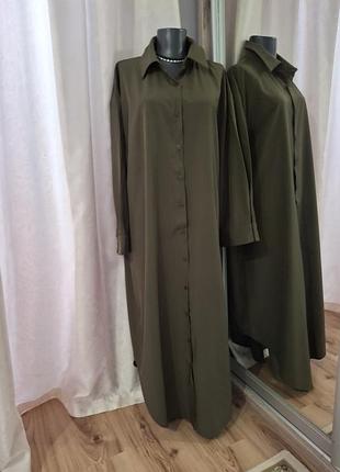 Стильное платье 👗 рубашка большого размера