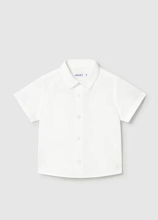 Сорочка для дівчаток h&m бавовняна біла з коротким рукавом