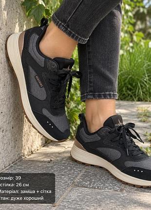 Жіночі кросівки skechers натуральна замша.