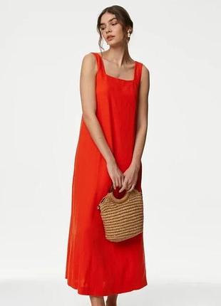 Красное платье сарафан marks &amp; spencer 5