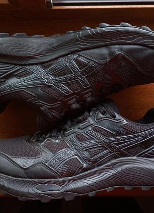 Чорні трейлові кросівки asics gel-sonoma 7 gore-tex мембрана оригінал р.43.5 чорні стан ідеальний