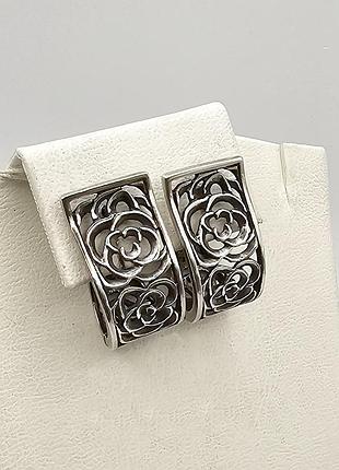 Сережки серебряные "розалия" 6,49 г 2