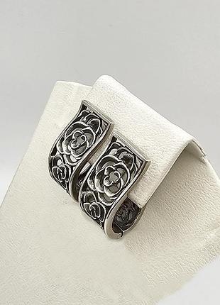 Сережки серебряные "розалия" 6,49 г 3