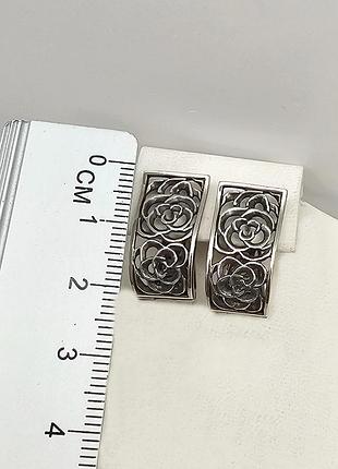 Сережки серебряные "розалия" 6,49 г 4