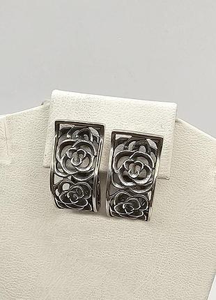 Сережки серебряные "розалия" 6,49 г 5