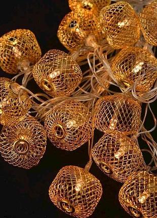 Гирлянда фигурки 20led сітка-колесо теплый белый 5м 1682-07 тм китай