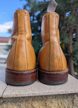 Мужские коричневые ботинки броги grenson sharp 5