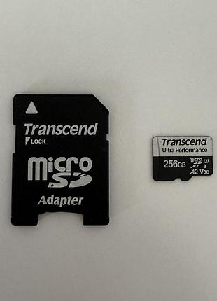 Карта пам'яті transcend ultra performance 340s microsdxc 256gb флешка