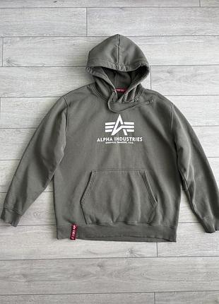 Мужское худи альфа индастресс alpha industries basic hoody military casual size 3xl xxxl 3хл размер милитари кэжуал кофта свитер батник оригинал