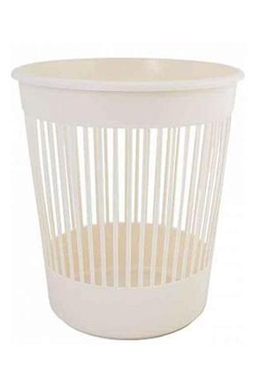 Корзина для бумаги 12л, белая роза, 00531 тм алеана