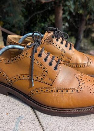 Мужские коричневые туфли дерби броги loake 1880 chester england