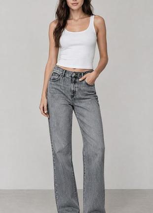 Джинси жіночи pull&bear сірі прямі