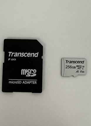 Карта пам'яті transcend microsdxc 256gb 300s флешка швидкісна для gopro dji insta360