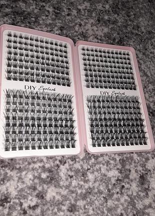 Пучковые ресницы большой набор книжки миксы