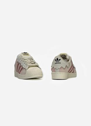 Adidas superstar white/pink 3