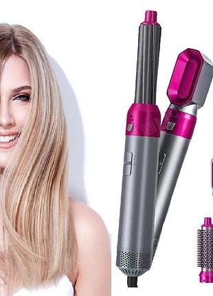 Воздушный мультистайлер hot air styler 5 в 1 для разных типов волос с насадками для сушки, выпрямления, придания объема, укладки