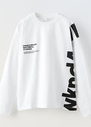 Лонгслив для мальчика 140см, zara, 6-7роков, 9-10роков, стильный реглан для мальчика, хлопок