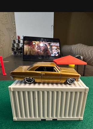 Hot wheels chevy nova '66 золота "silver series fast & furious"