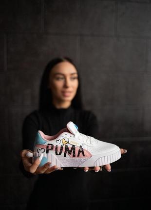Puma cali pink/white 🆕шикарні кросівки пума 🆕купити накладений платіж