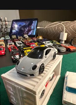 Колекційна машинка hot wheels porsche 911 сіра