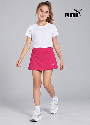 Оригинальные спортивные розовые шорты-юбка на девочку puma 9-10 лет
