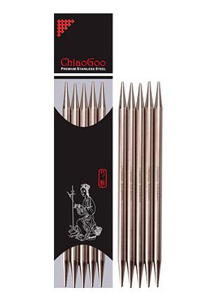 Спицы носочные стальные chiaogoo, 15 см (2,25 мм)