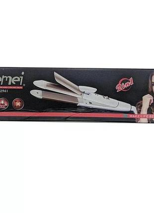 Плойка-утюжок для волос gemei gm-2961 2 в 1 6