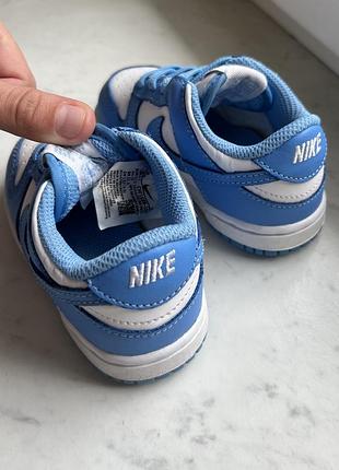 Кросівки nike dunk low "university blue" (unc) унісекс розмір 23.5, довжина устілки 13 см.