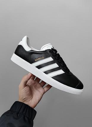 Adidas gazelle black/white 7