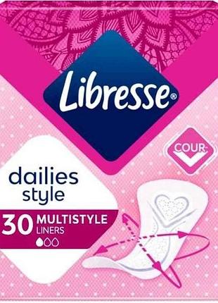 Прокладки щоденні 30шт (daily stule multistyle liners) тм libresse