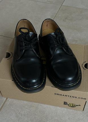 Туфлі чоловічі dr. martens 1461 black smooth чорні