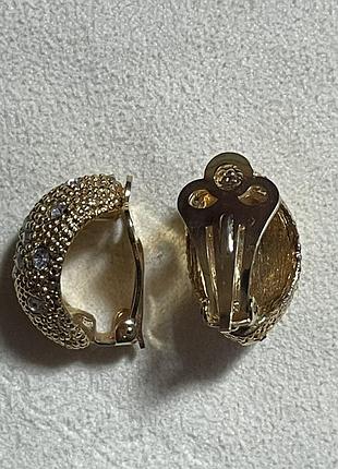 Серьги-клипсы позолоченые 5