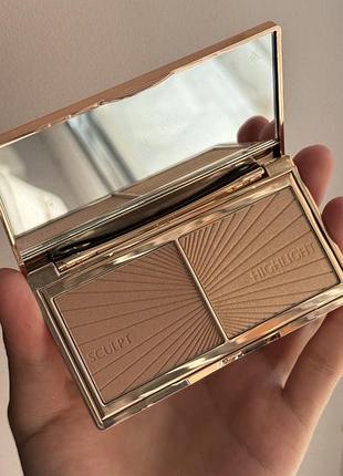 Палетка палітра бронзер хайлайтер charlotte tilbury mini