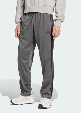 Оригінал спортивні чоловічі штани adidas 3-stripes tricot regular-fit open hem track pants ji8804 оригинал адідас сірі осінь демісезон